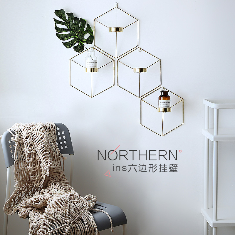 Northern Europe Iron art Home Furnishing Living room wall originality Pendants ins Wall flower arrangement Hydroponics vase ornament Pendantin the Home accessories , Mural  category - from Buy2taobao.com to provide professional Taobao agent buy service