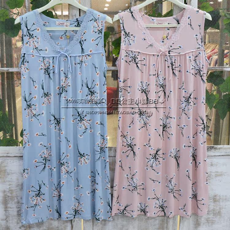 丽而倩2019夏季新款正品家居服女士无袖背心睡裙竹纤维弹力睡衣在类目 女士内衣/男士内衣/家居服, 睡裙中 - 来自Buy2taobao.com提供专业的淘宝代购服务