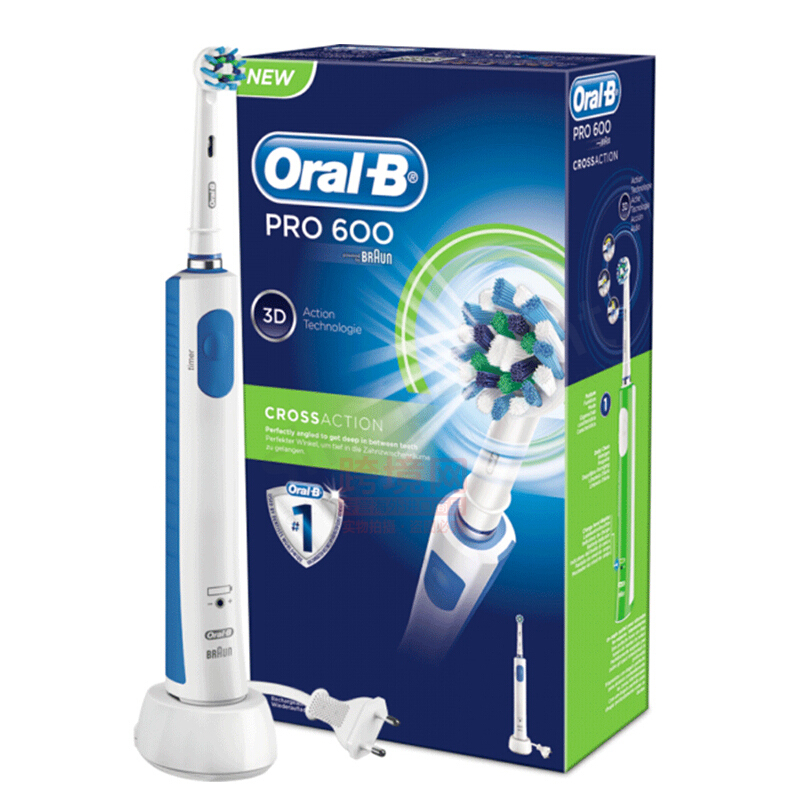 OralB/歐樂B博朗/BRAUN 超聲波充電式成人電動牙刷PRO600 D16.513