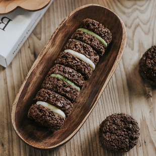 午喵 奶轧巧克力脆墩墩 抹茶原味牛轧牛乳夹心可可燕麦脆片饼干