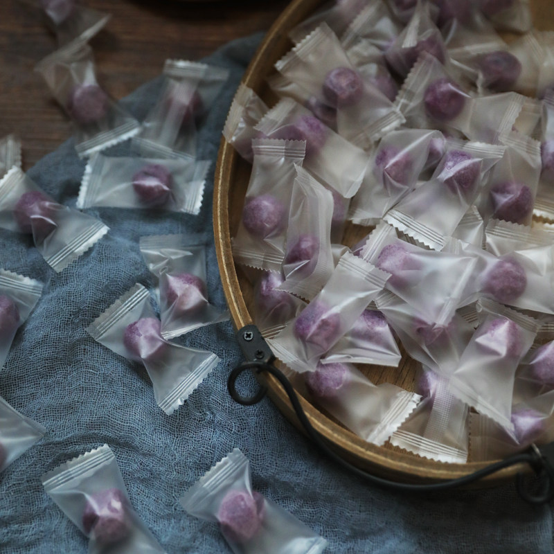 午喵 紫薯奶球 软糯红薯夹心小奶球 独立包装软糖零食紫薯仔180g