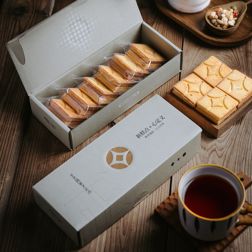 午喵奶油焦糖酥方块夹心饼干