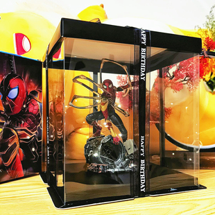 漫威蜘蛛侠手办钢铁侠模型摆件送男生同学孩子朋友创意生日礼物