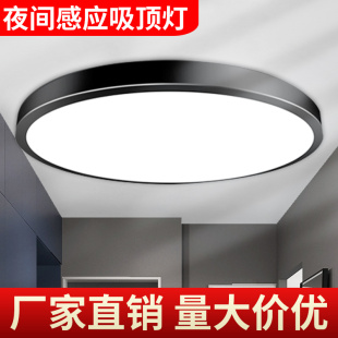 人体声控感应吸顶灯led声光控过道卫生间楼梯过道自动车库入户门