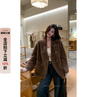 利达 NEW DADADA【粼粼】时尚休闲修身气质外套大衣QHM2843