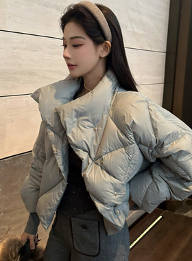 利达NEWDADADA羽绒服女短款2024冬白鸭绒小个子面包服外套TDK2794