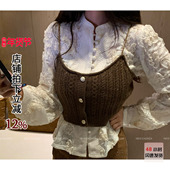 NEW DADADA 焦糖碎钻 利达 高级感马甲女春时髦洋气时尚 冬外穿