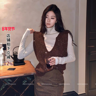 利达 NEW DADADA【风情幽默】时尚休闲修身毛织马甲CGM2065
