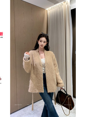 NEW DADADA【眼波流转】时尚休闲修身气质毛呢外套JHZ3133