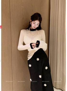 利达 NEW DADADA【栗绒织雪】简约高级百搭针织上衣JPM3593