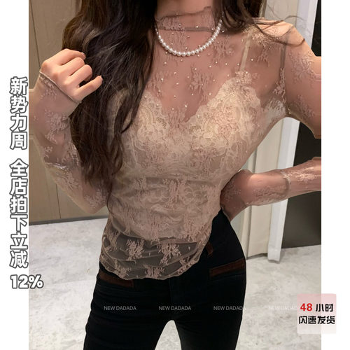 打底衫新款流行爆款外穿蕾丝