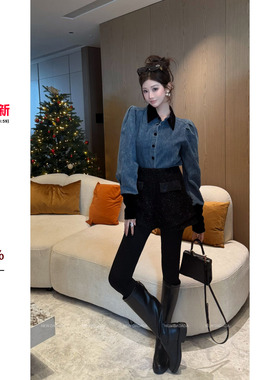 利达NEW DADADA【温婉可人】百搭气质时尚牛仔衬衫YBM4280