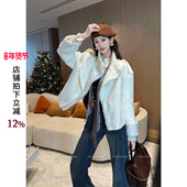 月光雪绒 利达NEW DADADA 设计感百搭休闲毛呢外套CHM3910