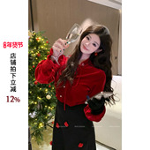 NEW 女款 DADADA 利达 新年红丝绒 独特漂亮巨好看衬衫 2026新款