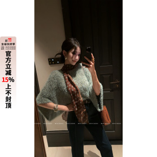 小调清音 DADADA 马海毛绿色毛衣女宽松显瘦套头上衣 NEW 利达
