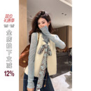 复古小香风休闲领带无袖 利达 翩翩起舞 DADADA 针织马甲女 NEW