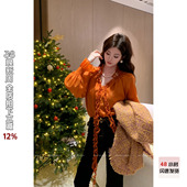 柿柿如意 DADADA 雪纺衫 长袖 轻奢高级感 利达 上衣冬女时尚 NEW