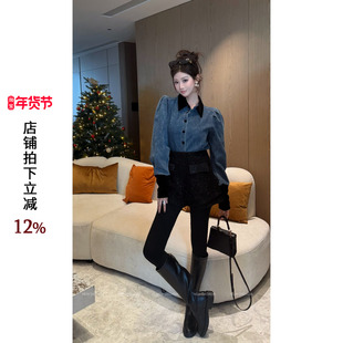 利达NEW DADADA【温婉可人】巨好看牛仔衬衫女高级感轻奢减龄洋气