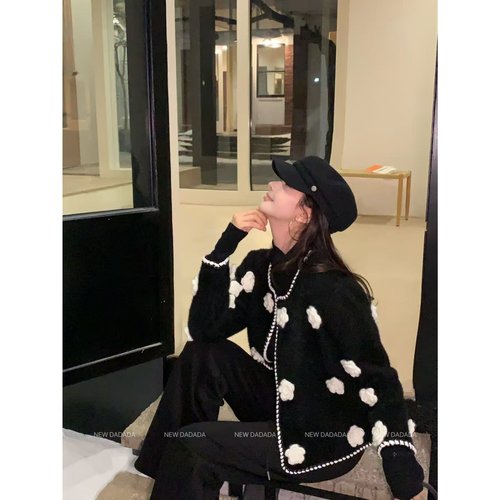 利达 NEW DADADA【花间趣影】时尚休闲修身气质开衫上衣CPM2897