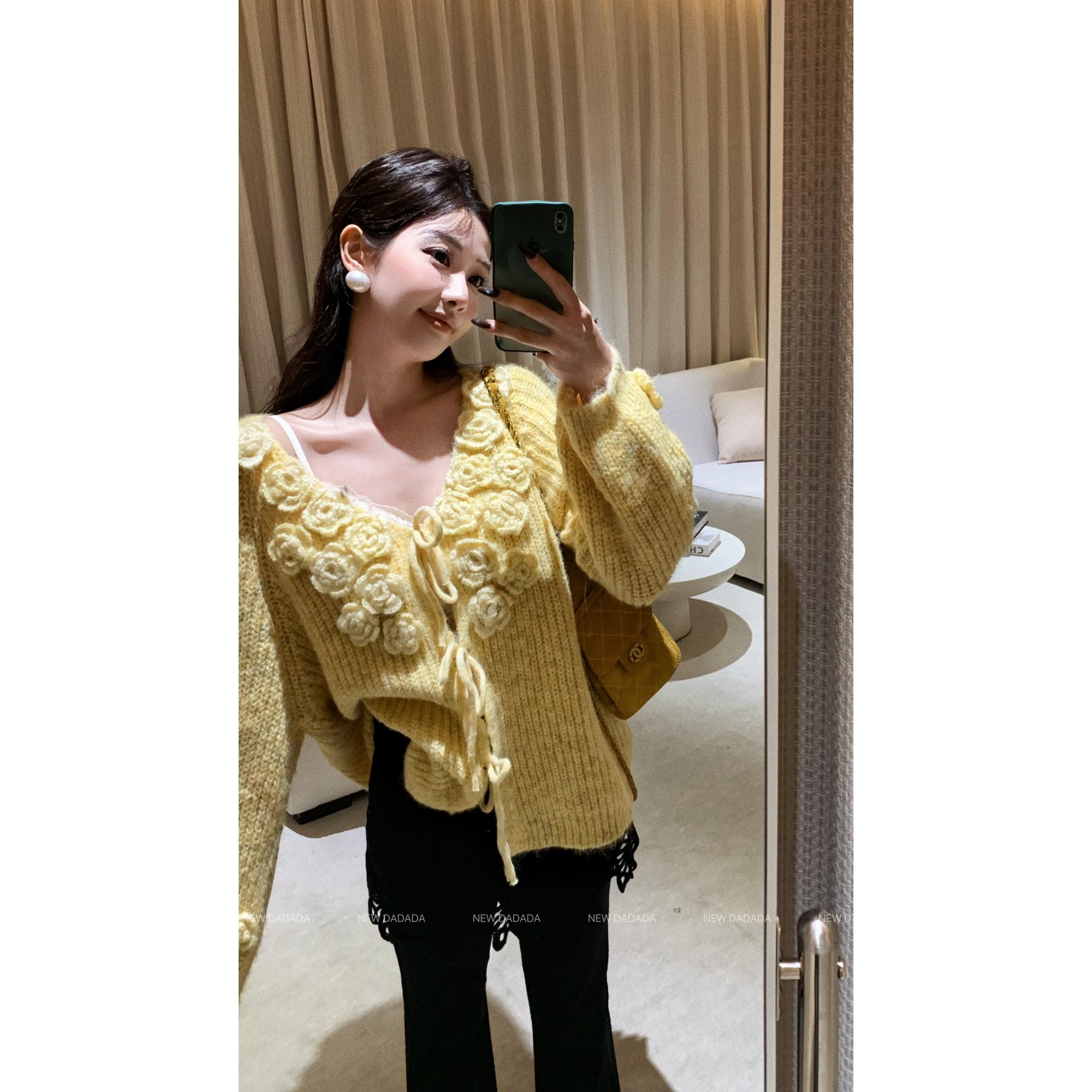 利达 NEW DADADA【黄油玫瑰】时尚休闲百搭针织开衫上衣XPM3705