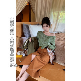 绿色波点t恤女长袖 利达 褶皱波点 DADADA 宽松慵懒风上衣 NEW