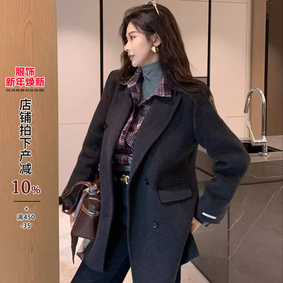 利达 NEW DADADA【甜吻留香】时尚休闲修身气质毛呢外套CHM2285