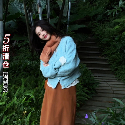 利达NEWDADA慵懒2024秋冬休闲宽松羊毛针织衫开衫毛衣外套TDK2035