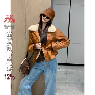 NEW 休闲修身 DADADA 时尚 气质皮衣外套DHM2532 上善若水 利达