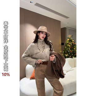 利达 NEW DADADA【焦糖玛奇朵】时尚百搭女款针织毛衣QPM4210