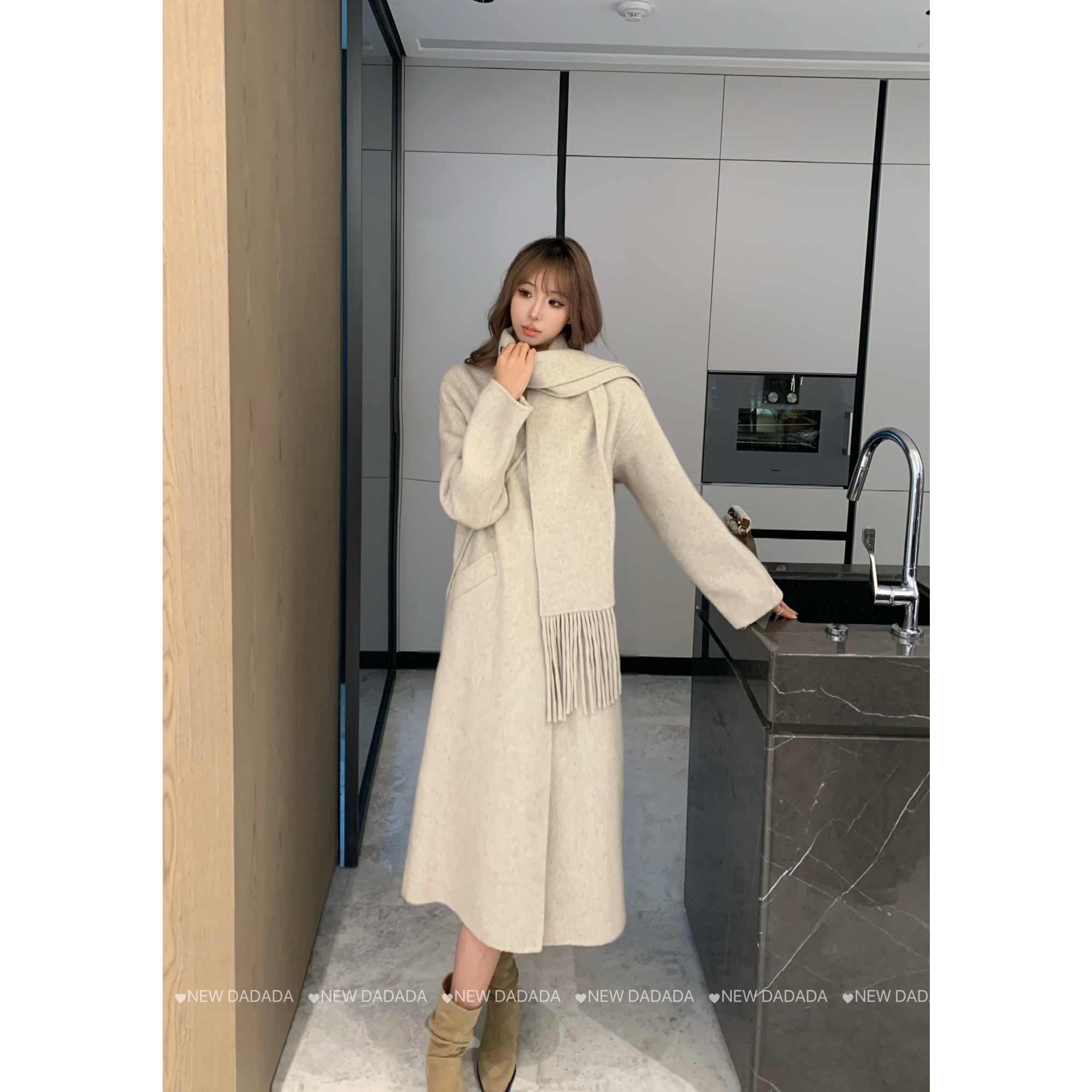 利达 NEW DADADA【旅途常青】时尚休闲修身气质外套大衣CHM1925