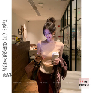 雅痞玫瑰 独特好看 爆款 NEW 2025新款 DADADA t恤女款 利达 修身