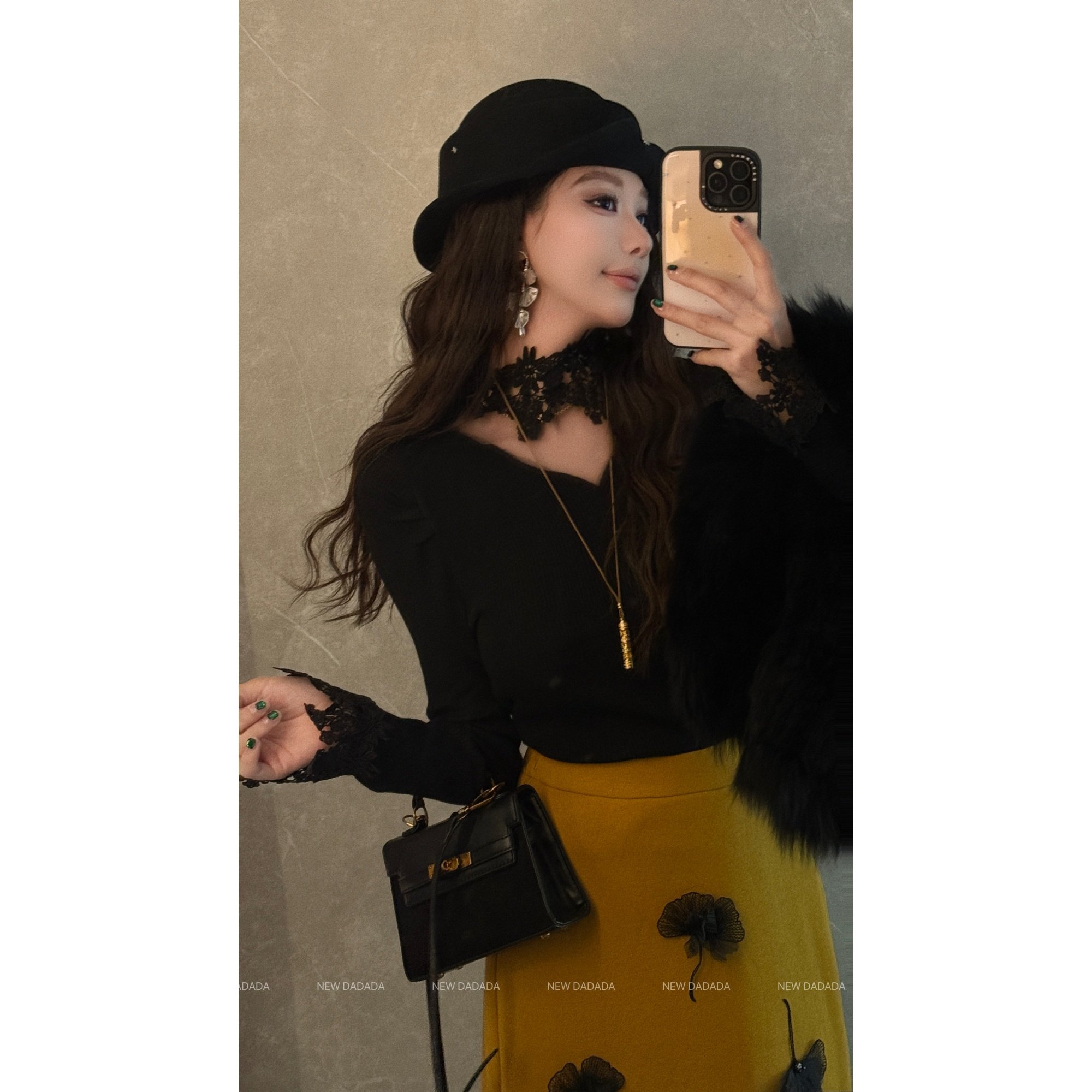 利达 NEW DADADA【v领蕾丝】ahui 冬季新款费尔岛毛衣毛针织衫女,女装/女士精品,毛针织衫,淘宝优惠券,粉丝福利购,淘宝优惠卷