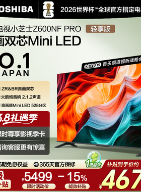东芝电视小芝士 65英寸 Z600NF PRO 音画双芯Mini LED 火箭炮音响