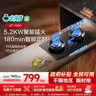 海信大薄荷系列双炉灶具台嵌两用嵌入式大猛火以旧换新DB50天燃气