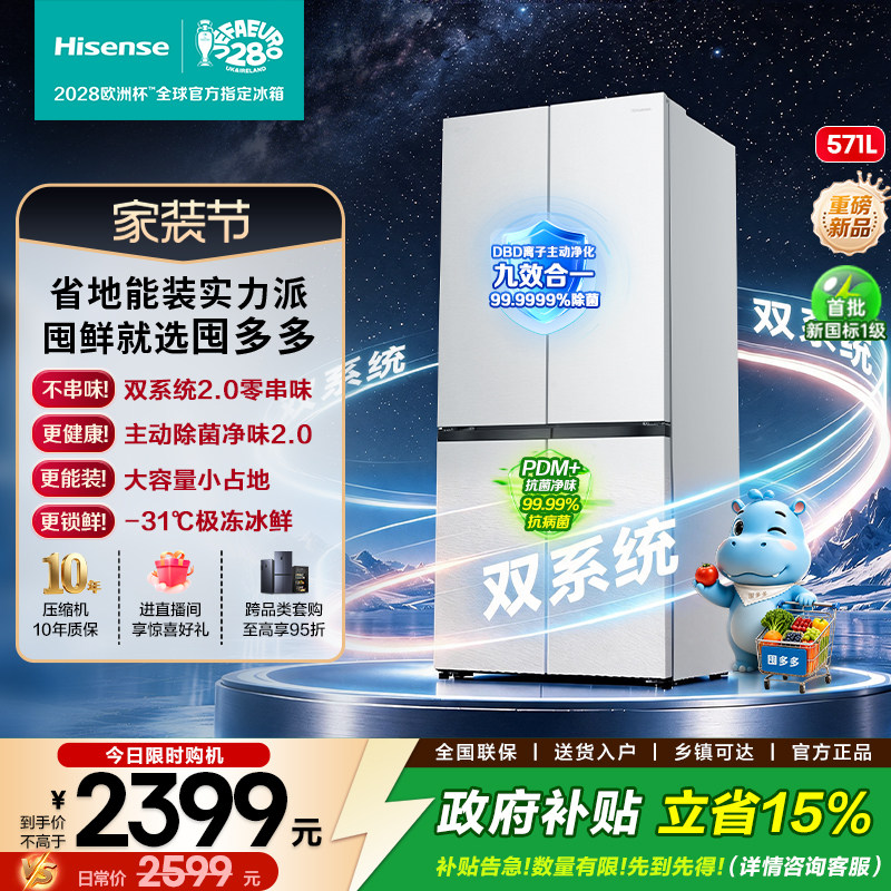 海信囤多多571双系统大容量冰箱										