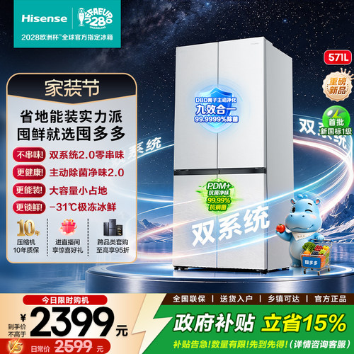 海信囤多多571双系统大容量冰箱
