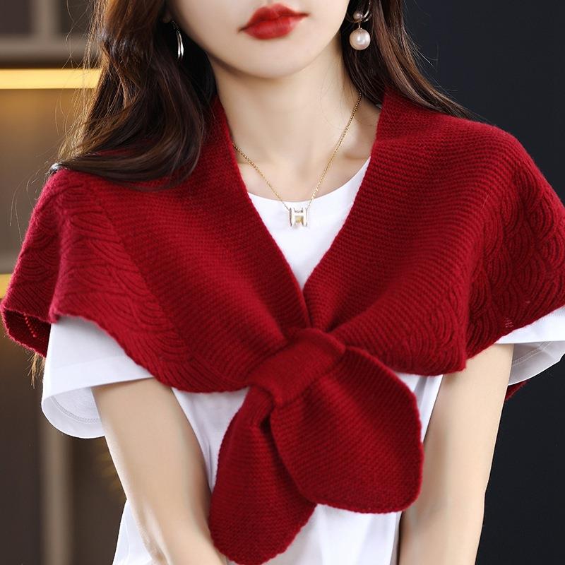 金韩新款日系针织搭肩小披肩