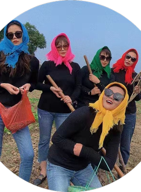 中老年头巾女下地干活
