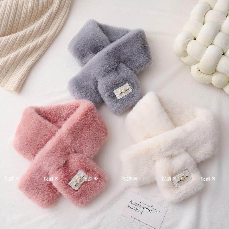 高品质简约纯色交叉毛毛围巾女冬季韩版百搭毛领学生保暖毛绒围脖,服饰配件/皮带/帽子/围巾,围巾/丝巾/披肩,淘宝优惠券,粉丝福利购,淘宝优惠卷