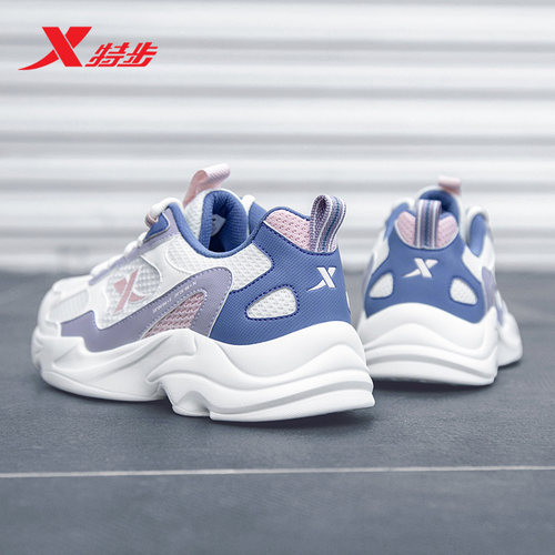 特步女鞋运动鞋网面透气跑步鞋女