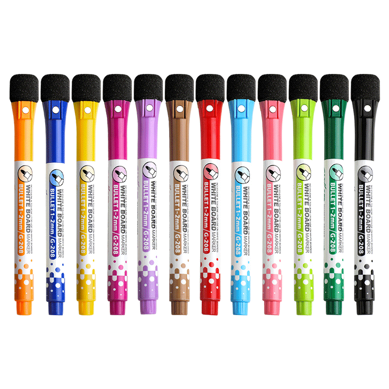 可磁吸彩色白板笔可擦儿童画笔易擦写磁性大容量教师用黑色水性红蓝色彩色画板笔宝宝写字涂鸦家用磁铁可吸附