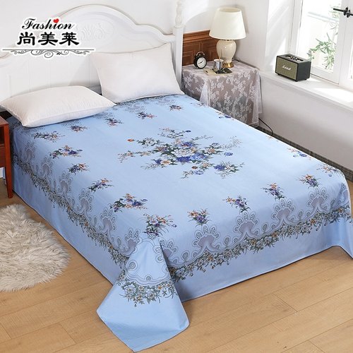 国民老式上海印花全线丝光床单家用纯棉单件100全棉加厚老粗布