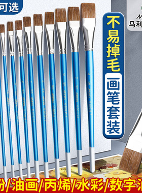 马利正品G1860马头单支水粉画笔尼龙丙烯水粉笔