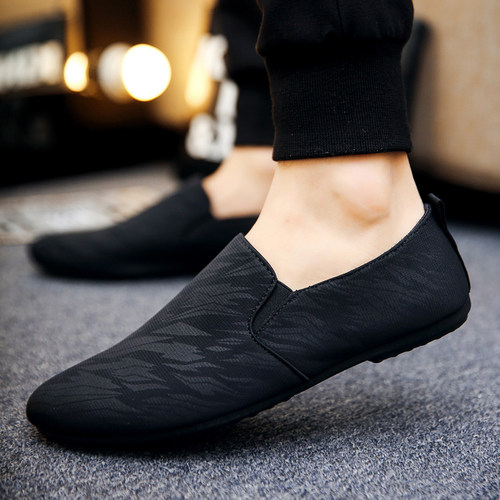 老北京布鞋男懒人透气休闲豆豆鞋