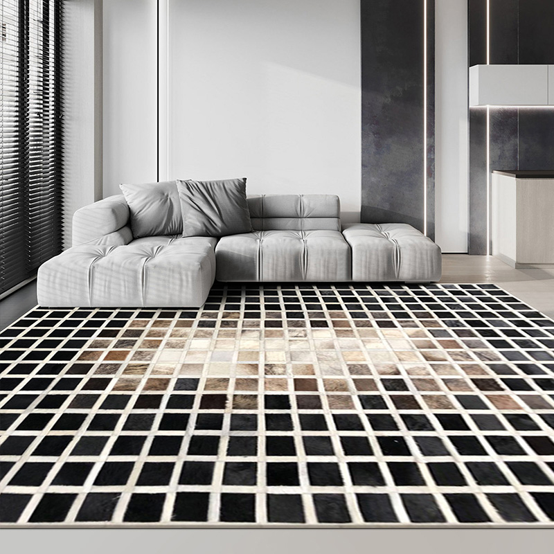 轻奢维度原创牛皮地毯9