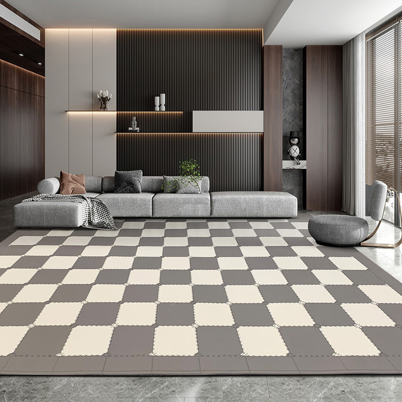现代轻奢维度原创牛皮地毯