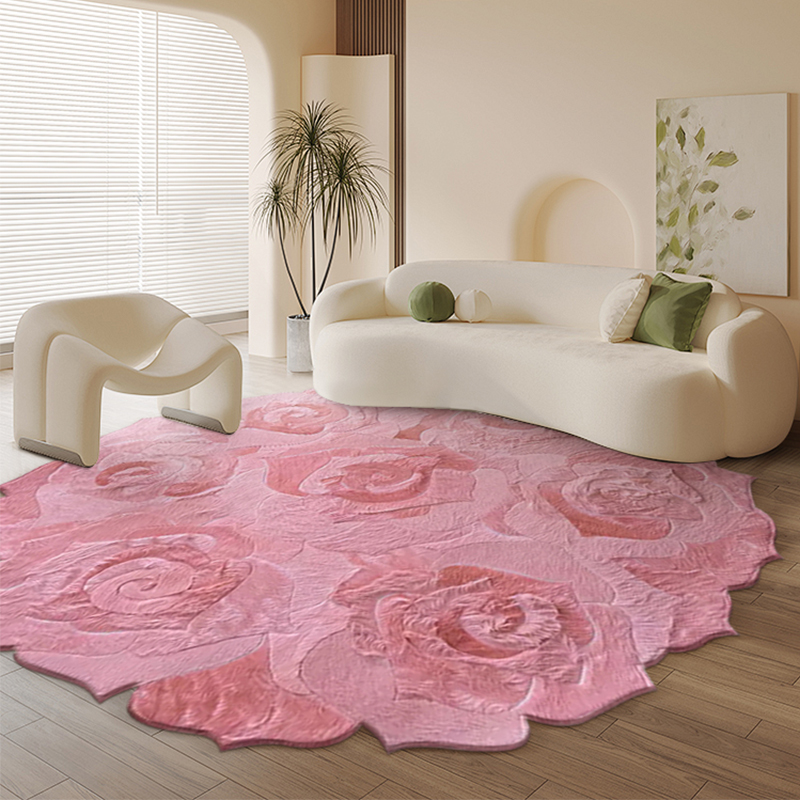 轻奢维度客厅卧室高级牛皮地毯