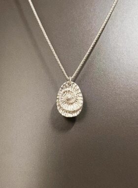 Vintage古着 Snail fossiltexture项链