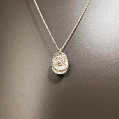 Vintage古着 Snail fossiltexture项链