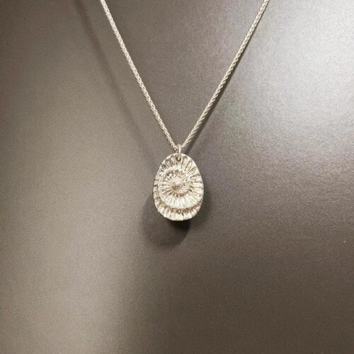 Vintage古着 Snail fossiltexture项链
